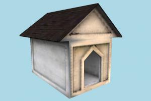Dog House doghouse, dog, house, home, barn, farm, country, lowpoly, structure